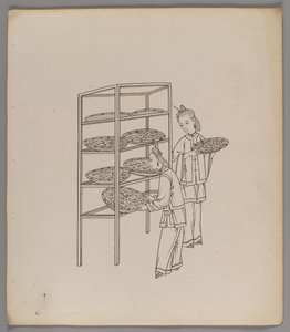 Album mit separaten Blättern: Seidenkultivierung und -produktion von Chinese School