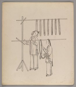 Album mit separaten Blättern: Seidenkultivierung und -produktion von Chinese School