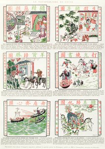 Chinesische nationalistische und antieuropäische Bildsprache, aus einem Faksimile-Album mit populären Bildern, die Krieg gegen Ausländer predigen, 1891