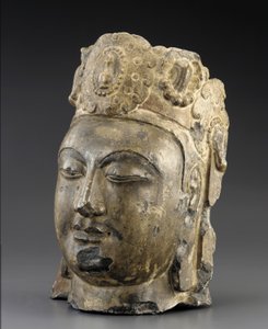 Kopf des Bodhisattva Mahasthamaprapta (Ta-shih-chih), Periode der Teilung, 550-577 von Chinese School