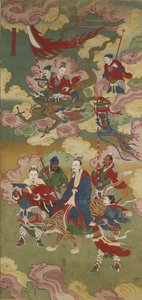 Numinöse Schatzgesandte, aus einem buddhistischen Land- und Wasser-Ritualset von Chinese School