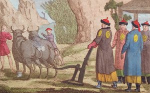 Das Pflugfest in China, Frontispiz-Illustration für La Chine en Miniature, von J.B. Breton, Paris, herausgegeben von Nepveu, 1811