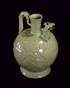 Zweiausgusskrug mit Blättermuster, Nord-Song-Dynastie (Keramik) von Chinese School