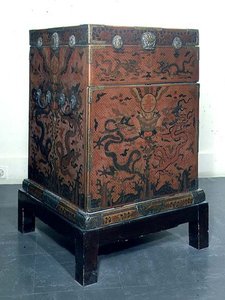 Wanli-Reisekoffer, 1613 von Chinese School
