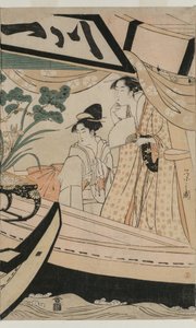 Party auf dem Vergnügungsboot Kawaichimaru von Chobunsai Eishi