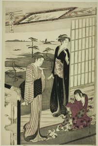 Suma, aus der Serie "Eine modische Parodie der Geschichte von Genji (Furyu yatsushi Genji)" von Chobunsai Eishi