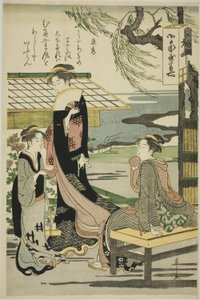 Yasuhide, aus der Serie "Sechs unsterbliche Dichter" von Chobunsai Eishi