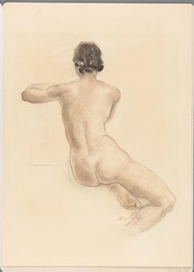 Sitzende nackte Frau von Chris van der Hoef (signed by artist)