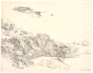 Felsenstudie von Capri von Christen Købke