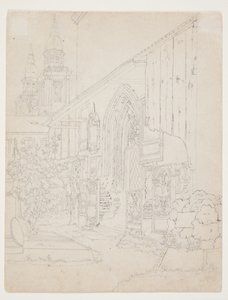 Blick auf einen Kirchhof von Christen Købke