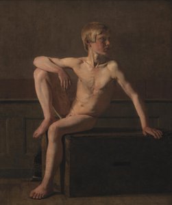 Nackte Figur. Sitzender Junge von Christen Købke