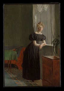 Sophie Købke (später Sophie Krohn, 1807–1853), die Schwester des Künstlers, in der Halle von Kastellet von Christen Købke
