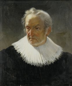 Ein alter Mann in Kleidung des 17. Jahrhunderts von Christiaan Julius Lodewyck Portman
