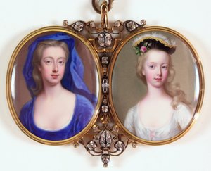 Lady Henrietta Cavendish Holles Harley und ihre Tochter Margaret