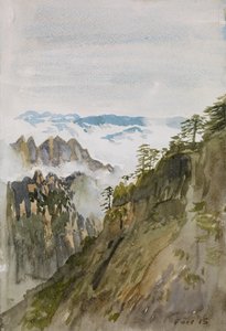 Gelbe Bergkiefern, Huangshan, 2015 von Christian Furr