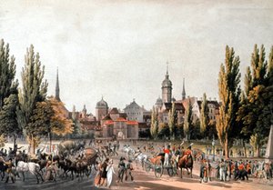 Leipziger Messe, ca. 1810-20 von Christian Gottlob Hammer