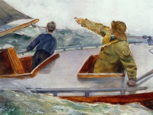 Am Bug, ca. 1890 (Öl auf Leinwand)
