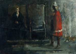 Königin Gunnhild erhält Nachricht vom Tod Erik Erikssønens von Christian Krohg