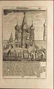 Moskau Illustration aus Reisen zum Großherzog von Moskau und zum König von Persien von Adam Olearius