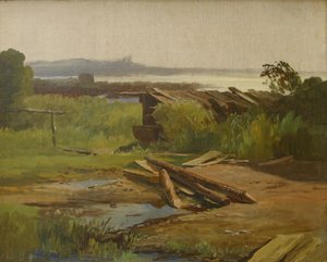 Landschaft an einem See in Bayern, Deutschland von Christian Morgenstern