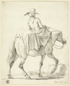 Marktfrau zu Pferd