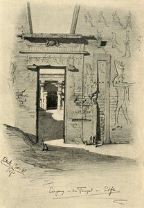 Eingang zum Tempel in Edfu, Ägypten, 1898