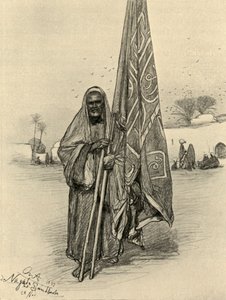 Mann mit Flagge, Nagada, Ägypten, 1898