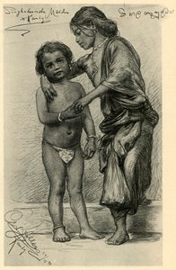 Singhalesische Mädchen, Kandy, Ceylon, 1898 von Christian Wilhelm Allers