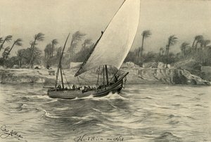 Sturm aus dem Norden auf dem Nil, Ägypten von Christian Wilhelm Allers