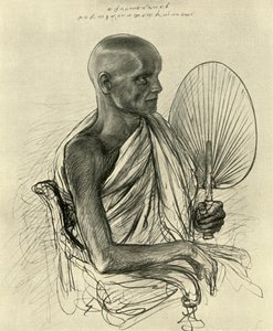 Watta Raka Anunayaka Farunansa, buddhistischer Oberpriester, Ceylon, 1898 von Christian Wilhelm Allers