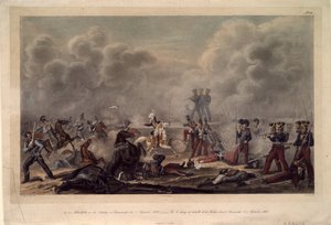 Auf dem Schlachtfeld von Borodino vor dem Dorf Semenovsky