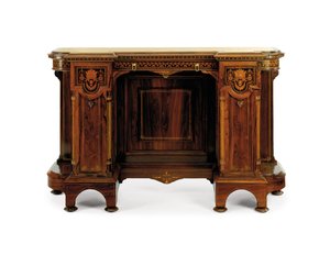 Renaissance Revival Marketerie Sideboard von Christian and Gustave Herter