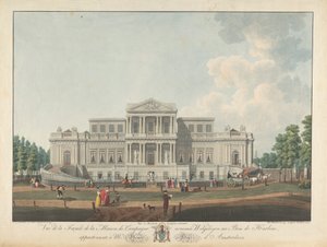 Welgelegen: Ansicht der Fassade des Landhauses namens Welgelegen im Wald von Harlem, im Besitz von Mr. Henry Hope aus Amsterdam