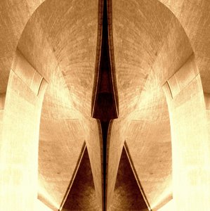 Sepia architektonische Symmetrie