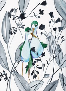 Grüne Vögel in der Natur von Christine Lindstrom