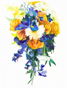 Lebendiger Blumenkaskade von Christine Lindstrom