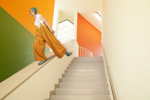 Bunte geometrische Schritte