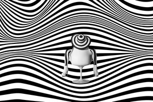 Stilvolle Op-Art-Frau von Christine von Diepenbroek