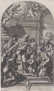 Die Darstellung der Jungfrau im Tempel, 1670-80 von Christof Lederwasch