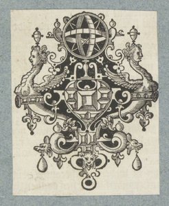 Ornament mit Edelsteinen und Himmelsglobus von Christoffel van Sichem (II) (possibly)