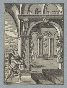 Kopf von Saul wird in den Tempel der Philister gebracht von Christoffel van Sichem (II)