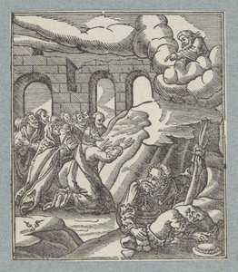 Hilferuf der Israeliten von Gott dem Vater gehört von Christoffel van Sichem (II)