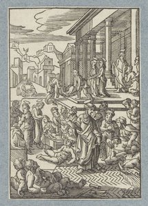 Petrus heilt Kranke mit seinem Schatten von Christoffel van Sichem (II)