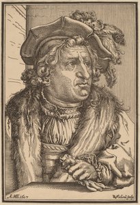 Mann mit Federhut von Christoffel van Sichem I after Hendrik Goltzius