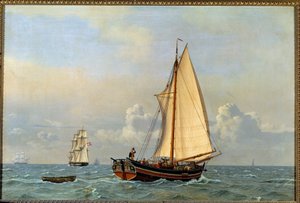 Ein ehemaliger dänischer Liner im Gegenwind im Jahr 1831 von Christoffer Wilhelm Eckersberg