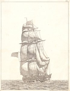 Dänisch: En nordamerikansk brig von Christoffer Wilhelm Eckersberg