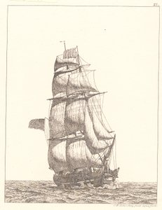 Dänisch: En nordamerikansk brig von Christoffer Wilhelm Eckersberg