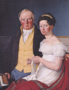 Doppelporträt von Graf Preben Bille-Brahe und seiner zweiten Frau, Johanne Caroline, geborene Falbe von Christoffer Wilhelm Eckersberg