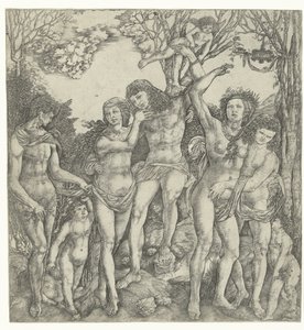 Allegorie auf die Liebe mit Liebespaaren und Amor in Landschaft von Christoforo di Michele Robetta