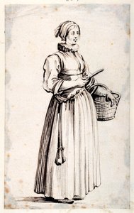 Figur mit Korb und Messer von Kosma Sergejewitsch Petrow Wodkin